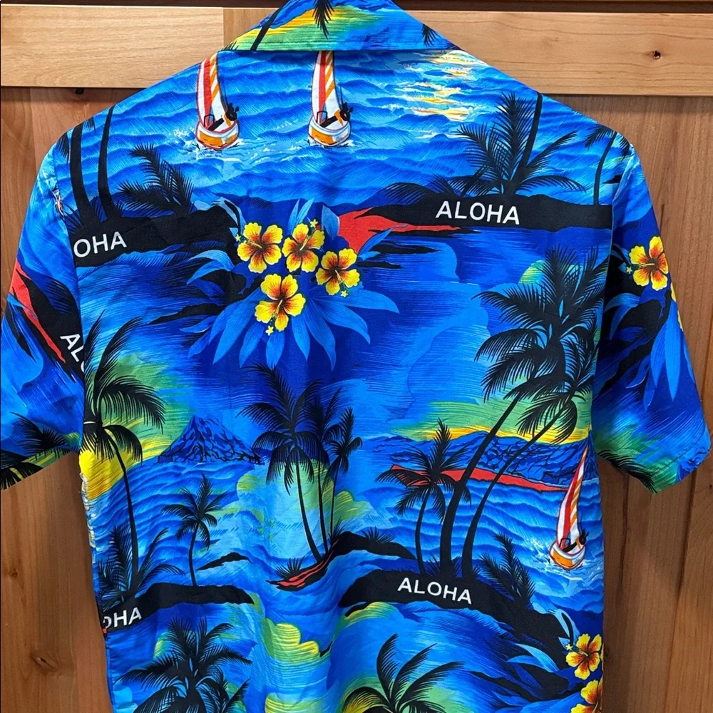 Aloha Blue Hawaiian Shirt - Picture 3 of 4